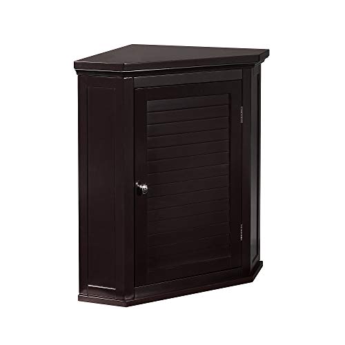 Versanora Wooden Cupboard Wall Mounted Bathroom Corner Storage Unit, MDF, Brown, 57.15 x 38.1 x 60.96 cm Versanora Wooden Cupboard Wall Mounted Bathroom Corner Storage Unit, MDF, Brown, 57.15 x 38.1 x 60.96 cm