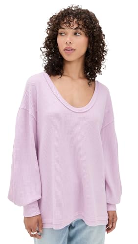 Free People Women's 2 Coast Thermal, Blush Lilac