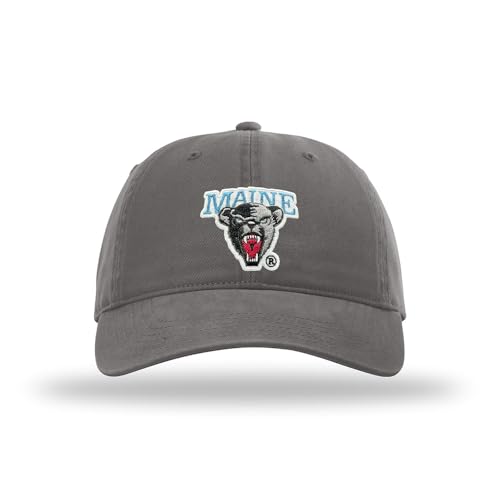 Sport Your Gear Maine Black Bears Officially Licensed Hat – “Campus Classic” Collection – Richardson 326 Peached Cotton Twill Cap – Relaxed Unstructured Adjustable Strapback – One Size Fits Most