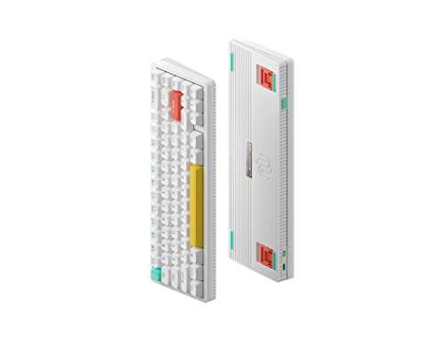 Nuphy Halo65 Mechanical Gaming Keyboard With Pbt Keycaps, 65% Rgb Hot-Swap Wireless Keyboard, Supports Bluetooth、2.4G And Wired Connection，Compatible With Mac And Windows-White(Baby Kangraoo Switch) #TOP4