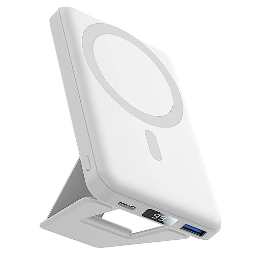 【Sicurezza Superiore】 Con 8 nuclei di ghiaccio integrati a bassa temperatura, questo pacco batteria mag-safe ha un sistema di sicurezza multi-protezione completo. Per caricabatterie per iPhone con più protezioni: protezione da sovraccarico, sovracorrente, scarica eccessiva, surriscaldamento, cortocircuito. Questo power bank wireless con qualità di produzione certificata CE, RoHS.