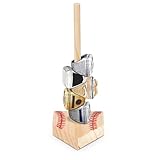 Baseball Softball Ring Display Halter aus Holz, 27x10cm Baseball Softball Stapel Meisterschaftsring Display Ständer für Ballliebhaber Kinder Jugendliche Erwachsene