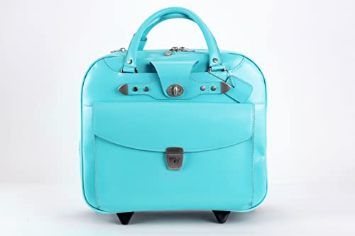 Mckleinusa Wheeled Ladies' Laptop Briefcase, Aqua Blue #TOP4