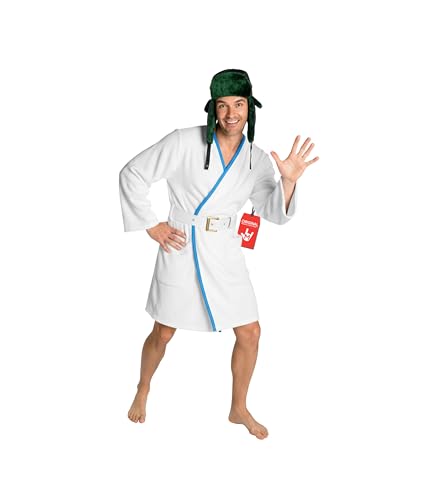 Morph Crazy Cousin Costume Set White Robe Costumes Mens Christmas Costume Halloween Holiday Movie Mens Christmas Costumes for Adults