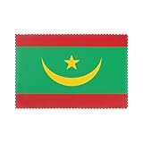 6-teiliges Platzdeckchen-Set mit Flagge von Mauretanien, bedruckt, seitlich, wasserdicht & ölwiderstandsfähig, 30,5 x 45,7 cm