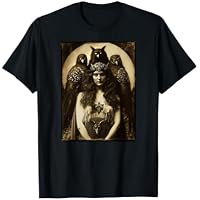 Vintage Witch Sorceress With Raptor Birds 1910s Photography