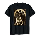 Vintage Witch Sorceress With Raptor Birds 1910s Photography Camiseta