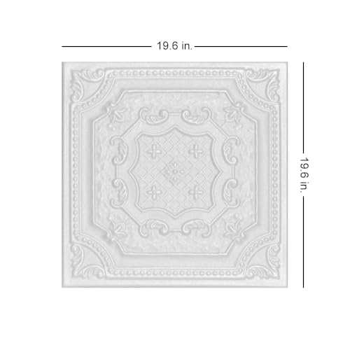 À LA MAISON CEILINGS R126 Bijou and Bee Bee Foam Glue-up Ceiling Tile (256 sq. ft./Case), Pack of 96, Plain White by À LA MAISON CEILINGS - Image 2