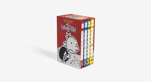 Image of Diary of a Wimpy Kid Box of Books 1-4 Hardcover Gift Set: Diary of a Wimpy Kid, Rodrick Rules, The Last Straw, Dog Days