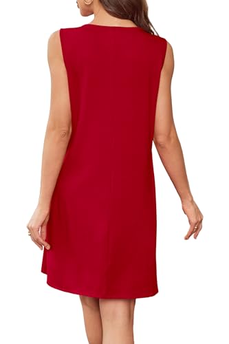 Image of BKRIVE Womens Lightweight Sleeveless Summer Dresses | Lace Yoke Neckline, Figure-Flattering for All Shapes - Ideal Beach Cover-Up & Hot-Weather Travel Essential