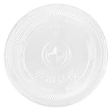 Karat C3000 95mm Diameter PET Plastic Flat Lids - 2,000 ct