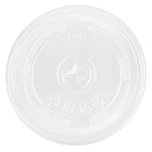 Karat C3000 95mm Diameter PET Plastic Flat Lids - 2,000 ct