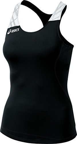 ASICS Women's Alley Tank, Black/White, Large