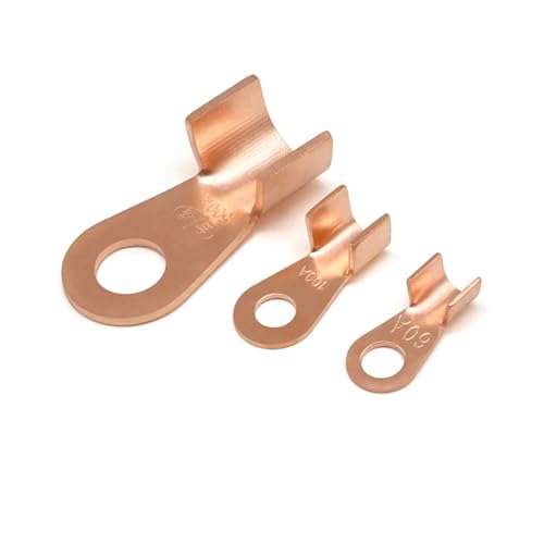 Cosses à nez nu connecteur ouvert baril fil à sertir borne cuivre rouge OT-40A x200