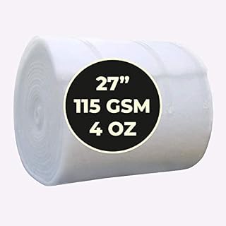 High Loft Fire Retardant Antiallergenic 27 inch Polyester Wadding Roll for Quilting, Upholstery, Sewing, and Padding (Weight: 115gsm/4oz, 1 Meter)