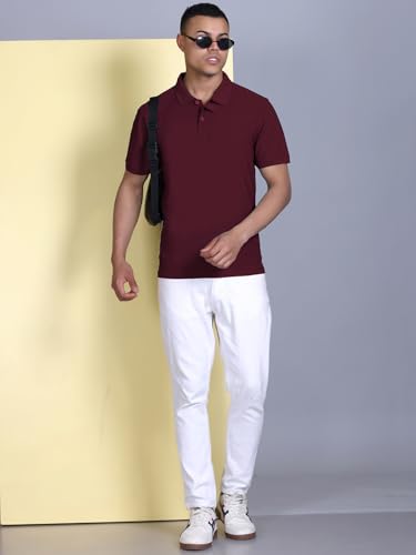 Image of FYLTR Men's Solid Polo | Regular Fit | Casual Polo Shirts for Men