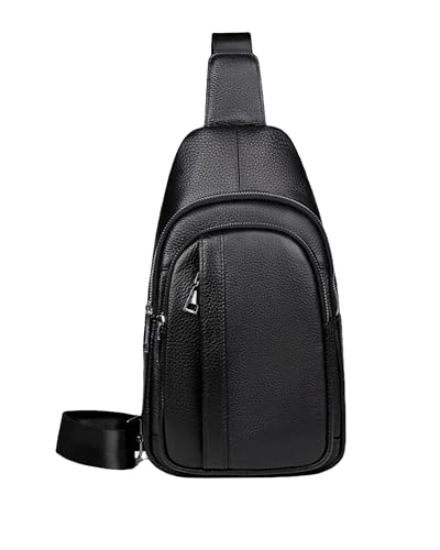Genuine Leather Sling Bag Men's Crossbody Chest Pack