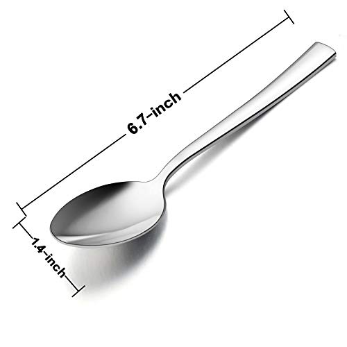 E-Far Teaspoon Set Of 12, E-Far 6.7 Inch Stainless Steel Spoons For Kitchen Or Restaurant thumb #1