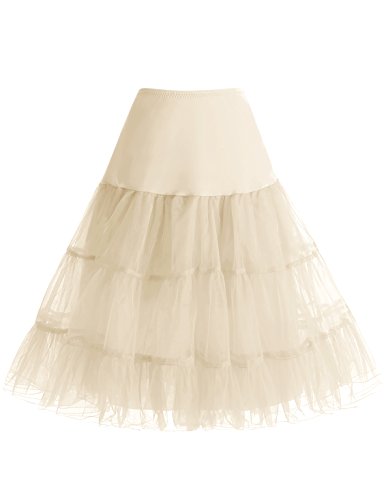 Image of Bbonlinedress Women's 50s Petticoat Skirt Vintage Tutu Crinoline Underskirt 25 inch