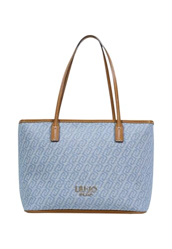 Sac à main Evrim Tote Liu Jo Dusty Blue : grand cabas bleu avec bandoulière