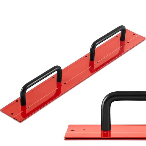 Blulu 1 Pack 24 in Steel Sheet Metal Folding Tool with Grips for Standing Seam Roofing Panels Drip Edge Folding Tool Sheet Metal Bender Hand Fits HVAC Applications Pipe Fitter Bending Supplies, Red