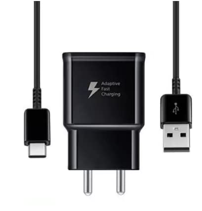 Ekon 18W 15W 18 Watt 15 Watt Qualcomm Quick Charge 3.0 QC Fast Wall Mobile Charger Adapter with USB Type C Cable Compatible with for Samsung Galaxy A42 5G/ A50/ A50s/ A51/ A8 (2018)/ F12/ F22 - Black