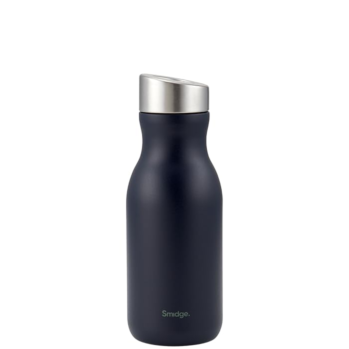 Smidge Reusable Water Bottle 350ml Winter Sky – Insulated Stainless Steel Flask for Hot & Cold Drinks, Leakproof & BPA-Free, No Metallic Taste