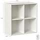 Iconico Home QBE, Wandwürfel mit 4 Fächern, Eingang, Wohnzimmer, Schlafzimmer, Jugendzimmer, Arbeitszimmer, 75 x 35 x 75 cm, weiß