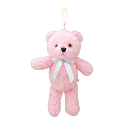 キーホルダー かわいい ぬいぐるみ アニマル マスコット くま・ピンク 82871