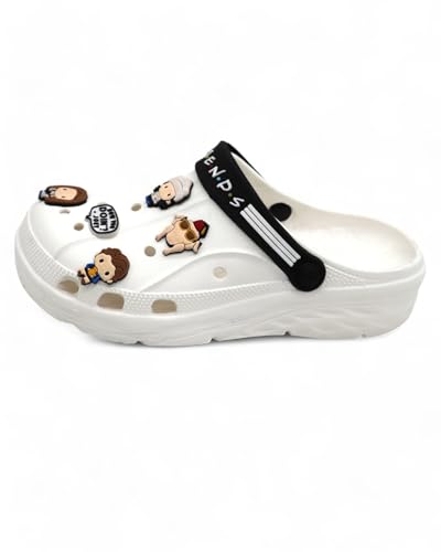 Image of SVAAR x Friends Men's Stylish Clogs with Authentic Friends Charms and Adjustable Back Strap