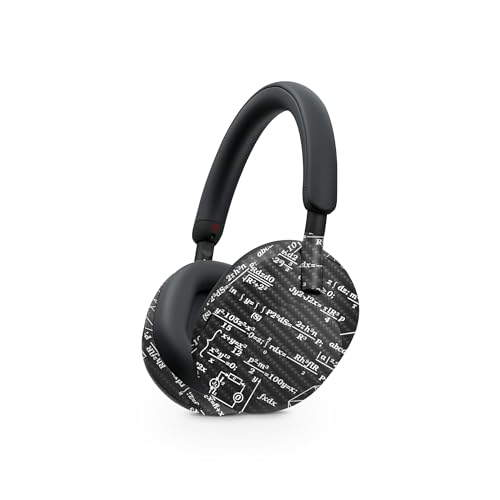 Image of MightySkins Carbon Fiber Skin Compatible with Sony WH-1000XM5 Headphones - Mathematical | Protective, Durable Textured Carbon Fiber Finish | Easy to Apply
