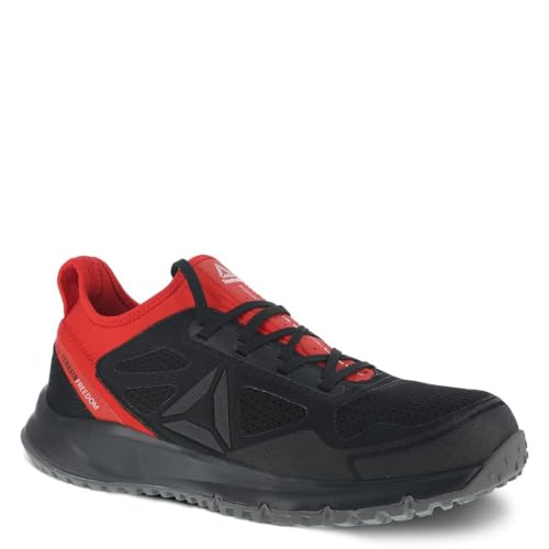 Image of Reebok Work Mens All Terrain Slip Resistant Steel Toe Work Safety Shoes Casual - Black