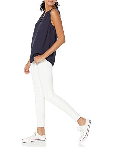 Amazon Essentials Women's Sleeveless Woven Shirt, Navy, Medium #TOP3