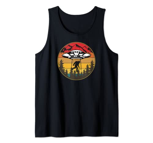 Funny Bigfoot U.F.O. Kidnaping Sasquatch Yeti Alien Believer Tank Top