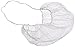 Keystone 112NWI-LRG White Non-Woven Polypropylene Beard Cover, 18" Size (Case of 1000)