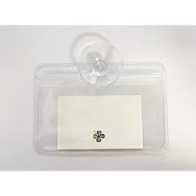 Rideshare Emblem/Parking Permit Holder with Pocket and Strong Suction Cup 5 x 3