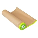 Tangibay Pre-Taped Masking Paper for Painting - 24 inch x 50 feet Tape and Drape Painters Paper, Paint Adhesive Protective Paper Roll for Covering Skirting, Frames, Cars and Auto Body (1 Roll)