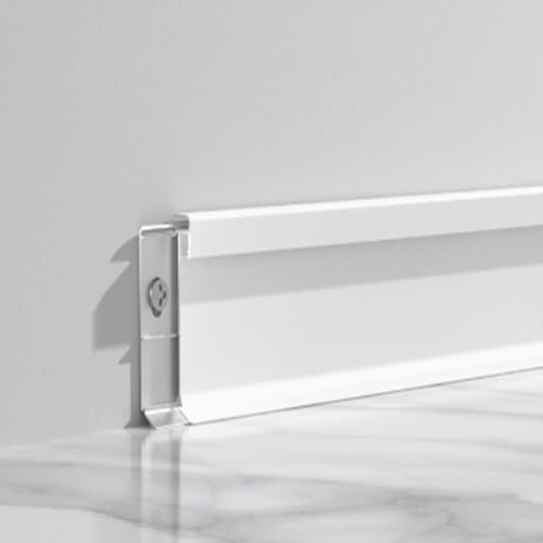 Plinthe murale avec éclairage LED profilé d'angle en aluminium pour finition maison et bureau