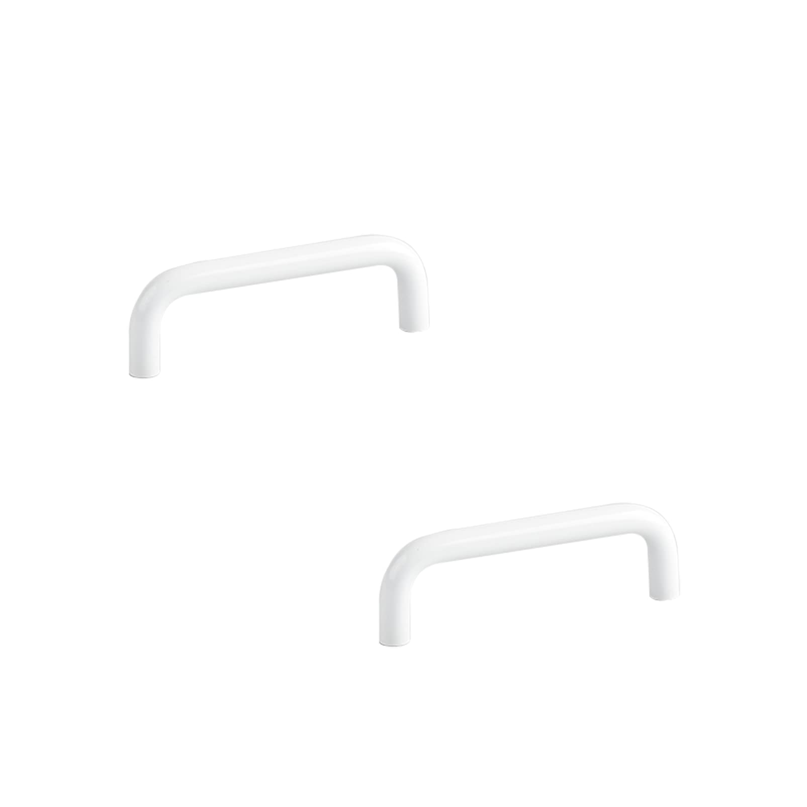 Steytemd White Cupboard Handles 2 × Cabinet Handles Modern, Solid Aluminum Alloy | Coating Surface, Bow Kitchen Door Handle -96Mm/3.8In