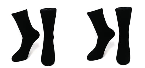 Image of Pure Cashmere Thick Unisex Men Women Crew Mid Calf Causal Socks, Smooth Toes and Heel Sewed by Handwork