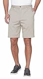 IZOD Mens Saltwater Flat Front Stretch Chino Shorts (Stone, 34W)