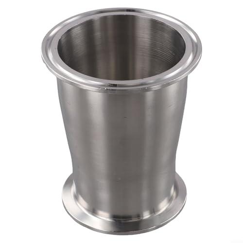 Réducteur de tuyau sanitaire avec corps en acier inoxydable 304 pour transition de 6,3 cm à 7,6 cm et embouts de virole à trois colliers pour applications pharmaceutiques