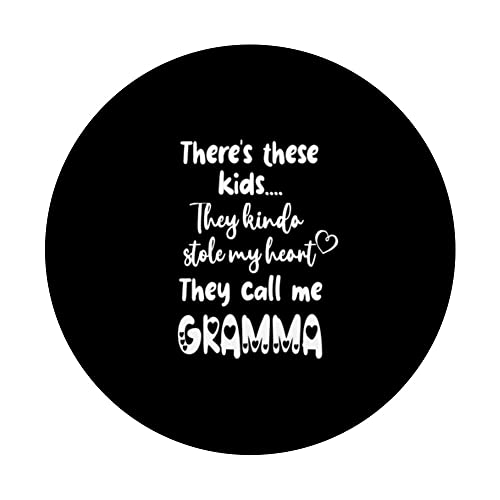 Special Grandma Grandmother These Kids Call Me Gramma PopSockets Swappable PopGrip, Black - Image 3