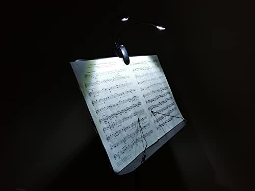Scolea Music Stand Light Clip On, Reading Light Desk Lam, Rechargeable & Usb Operated, Dual Arms 8 Leds, 4-Level Brightness, Great For Piano, Violin, Orchestra, Bookworms, Craft (Black, Rechargeable) #TOP3