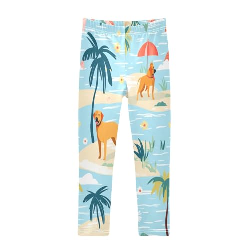 Toddler Girls Leggings Printed Yoga Pants Leggings Beach Dog for Kids
