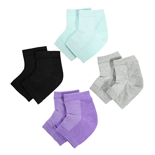 FRCOLOR 4 Pairs Anti-Cracking Heel Socks Gel Heel Socks for Moisturizing for Men Women