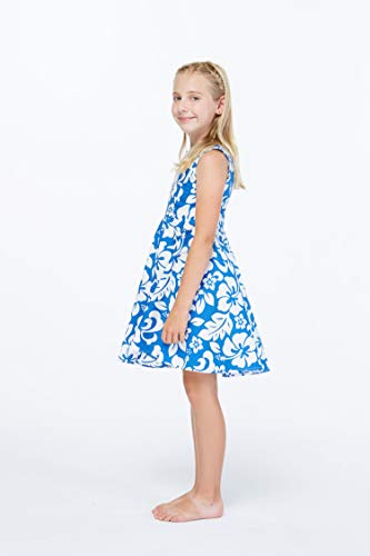 Image of Hawaii Hangover Family Matching Clothes, Classic Vintage Hibiscus Blue | Family matching Hawaiian outfits, Classic Vintage Hibiscus Blue, 100% cotton, machine washable, tropical floral print, luaus