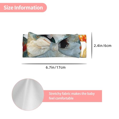 Exquisite digital art Baby Headbands Soft Nylon Hairbands with Stretchy Bows Girls Hair Accessories for Newborn Infant Toddler Kids3