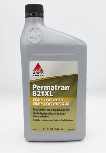 AGCO 79037106 Agco Parts Permatran 821XL SemiSynthetic SAE 10W30 Transmission and Hydraulic Oil 1 Quart 946 mL