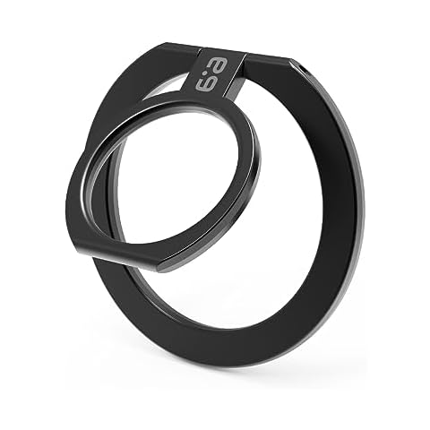 PureGear Magnetic Phone Grip, Magnetic Phone Ring Stand, Magnetic Phone Ring Holder for MagSafe iPhone 16, 16 Pro, 15, 15 Plus, 14, 14 Plus, 14 Pro, 14 Pro Max, 13, 12, Adjustable Kickstand(Black) Cover